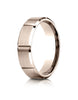 Benchmark-14K-Rose-Gold-6mm-Comfort-Fit-Satin-Finished-Grooves-Carved-Design-Wedding-Band-Ring--Size-4--CF6644914KR04
