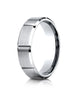 Benchmark-14K-White-Gold-6mm-Comfort-Fit-Satin-Finished-Grooves-Carved-Design-Wedding-Band-Ring--Size-4--CF6644914KW04