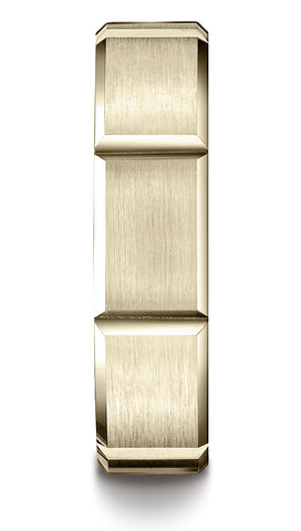 Benchmark-18K-Yellow-Gold-6mm-Comfort-Fit-Satin-Finished-Grooves-Carved-Design-Wedding-Ring-Size-4.5--CF6644918KY04.5