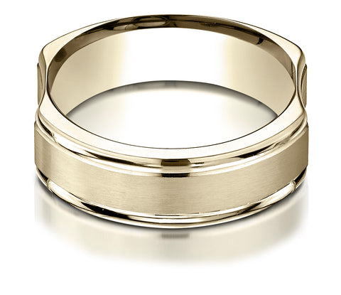 Benchmark-14K-Yellow-Gold-7mm-Ergonomic-Comfort-Fit-Satin-Finish-with-High-Polish-Edge-Design-Band--Sz-4.25--CF67202S14KY04.25