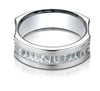 Benchmark-14K-White-Gold-7mm-Ergonomic-Comfort-Fit-Hammered-Finish-w/-High-Polish-Edge-Design-Band--Sz-4.25--CF67230914KW04.25