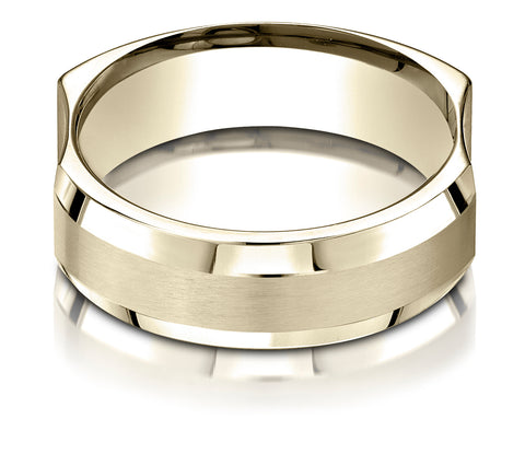 Benchmark-14K-Yellow-Gold-7mm-Ergonomic-Comfort-Fit-Satin-Finish-w/-High-Polish-Beveled-Edge-Band--Size-4.25--CF67241614KY04.25