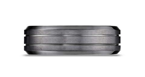 Benchmark-Blackened-Cobalt-7mm-Comfort-Fit-Beveled-Edge-Satin-Finish-Horizontal-Cut-Design-Ring--Sz-7--CF67335BKCC07