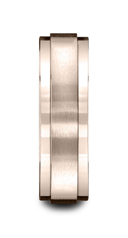 Benchmark-14k-Rose-Gold-7mm-Comfort-Fit-Satin-Finished-with-High-Polished-Drop-Edge-Carved-Dsn-Band--4.5--CF6735114KR04.5