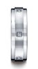 Benchmark-Argentium-Silver-7mm-Comfort-Fit-Pave-Set-6-Stone-Diamond-Design-Wedding-Band--0.12-cttw--Sz-7--CF67382SV07