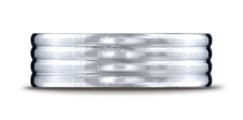 Benchmark-Cobaltchrome-7.0-mm-Comfort-Fit-Satin-Finished-4-Roll-Design-Wedding-Band-Ring--Size-6.5--CF67403CC06.5