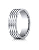 Benchmark-Cobaltchrome-7.0-mm-Comfort-Fit-Satin-Finished-4-Roll-Design-Wedding-Band-Ring--Size-6--CF67403CC06