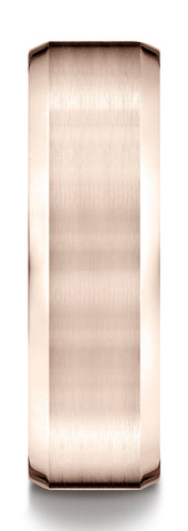Benchmark-14k-Rose-Gold-7mm-Comfort-Fit-Satin-Finish-w/-High-Polish-Beveled-Edge-Carved-Design-Band--4.5--CF6741614KR04.5