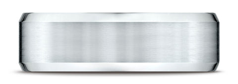 Benchmark-14k-White-Gold-7mm-Comfort-Fit-Satin-Finished-w/-High-Polished-Beveled-Edge-Carved-Dsn-Band--4.25--CF6741614KW04.25