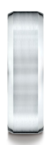 Benchmark-10k-White-Gold-7mm-Comfort-Fit-Satin-Finish-w/-High-Polished-Beveled-Edge-Band--Size-4.5--CF6741610KW04.5
