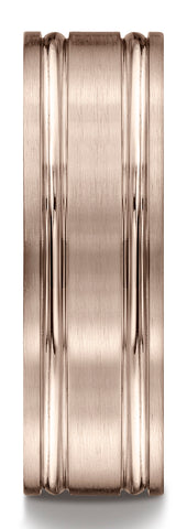 Benchmark-14k-Rose-Gold-7mm-Comfort-Fit-Satin-Finished-with-Parallel-Grooves-Carved-Design-Band--Sz-4.5--CF6742314KR04.5