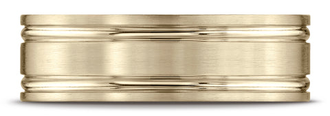 Benchmark-10k-Yellow-Gold-7mm-Comfort-Fit-Satin-Finished-with-Parallel-Grooves-Carved-Design-Band--Sz-4.25--CF6742310KY04.25
