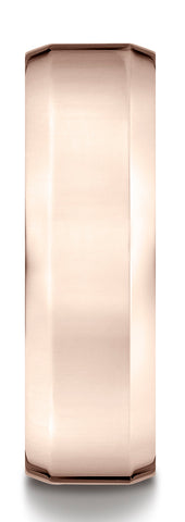 Benchmark-14k-Rose-Gold-7mm-Comfort-Fit-High-Polished-Carved-Design-Band--Size-4.5--CF6742614KR04.5
