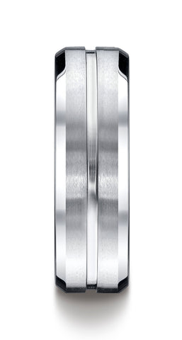 Benchmark-Cobaltchrome-7mm-Comfort-Fit-Satin-Finished-Beveled-Edge-Design-Wedding-Band-Ring--Size-7--CF67439CC07