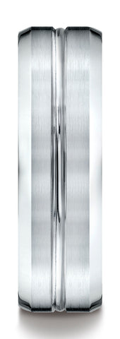 Benchmark-10k-White-Gold-7mm-Comfort-Fit-Satin-Finished-w/-High-Polished-Cut-Carved-Design-Band--Sz-4.5--CF6743910KW04.5