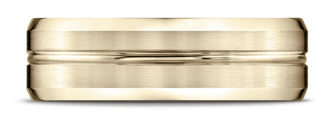 Benchmark-14k-Yellow-Gold-7mm-Comfort-Fit-Satin-Finished-with-High-Polished-Cut-Carved-Design-Band--Sz-4.25--CF6743914KY04.25