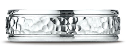 Benchmark-Cobaltchrome-7mm-Comfort-Fit-Hammered-Finished-Design-Wedding-Band-Ring--Size-6.5--CF67502CC06.5