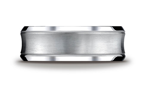Benchmark-Cobaltchrome-7.5mm-Comfort-Fit-Satin-Finished-Concave-Design-Wedding-Band-Ring--Size-6.5--CF67555CC06.5