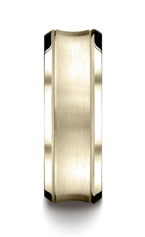 Benchmark-14K-Yellow-Gold-7.5mm-Comfort-Fit-Satin-Finished-Concave-Beveled-Edge-Design-Band--Size-4.5--CF6755514KY04.5