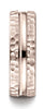 Benchmark-14K-Rose-Gold-7.5mm-Comfort-Fit-Hammered-Finish-Center-Cut-Design-Wedding-Band-Ring--Size-4.5--CF67580014KR04.5