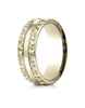 Benchmark-14K-Yellow-Gold-7.5mm-Comfort-Fit-Hammered-Finish-Center-Cut-Design-Wedding-Band-Ring--Size-4--CF67580014KY04