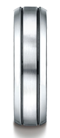 Benchmark-Cobaltchrome-7.0-mm-Comfort-Fit-Satin-Finished-Blackened-Design-Wedding-Band-Ring--Size-7--CF67675CC07