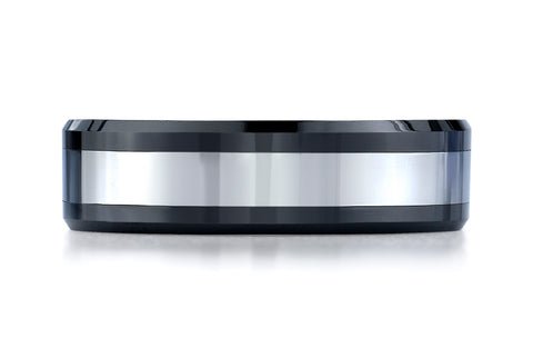 Benchmark-Cobaltchrome-7-mm-Comfort-Fit-Ceramic-Beveled-Edge-Design-Wedding-Band-Ring--Size-6.5--CF67860CMCC06.5