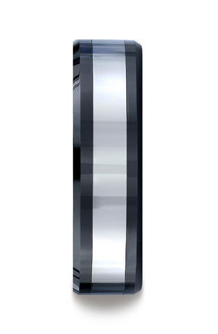 Benchmark-Cobaltchrome-7-mm-Comfort-Fit-Ceramic-Beveled-Edge-Design-Wedding-Band-Ring--Size-7--CF67860CMCC07