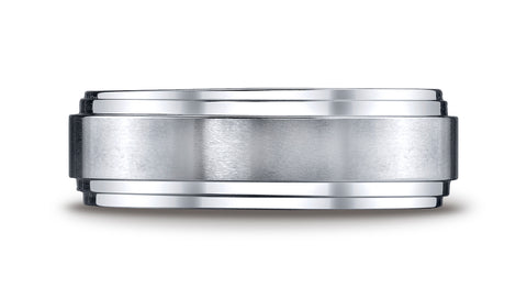 Benchmark-Cobaltchrome-8-mm-Comfort-Fit-Satin-Finished-Double-Edge-Design-Wedding-Band-Ring--Size-6.5--CF68100CC06.5