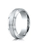 Benchmark-14k-White-Gold-8mm-Comfort-Fit-Satin-Finished-Step-Edge-Carved-Design-Band--Size-4--CF6810014KW04