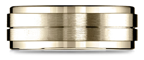 Benchmark-18k-Yellow-Gold-8mm-Comfort-Fit-Drop-Bevel-Satin-Center-Design-Band--Size-4.25--CF6835218KY04.25
