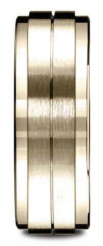 Benchmark-14k-Yellow-Gold-8mm-Comfort-Fit-Drop-Bevel-Satin-Center-Design-Band--Size-4.5--CF6835214KY04.5