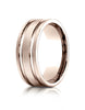 Benchmark-14K-Rose-Gold-8mm-Comfort-Fit-Satin-Finished-with-Parallel-Grooves-Carved-Design-Band--Size-4--CF6842314KR04