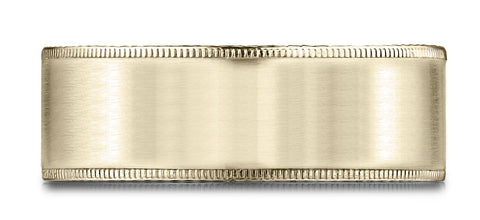 Benchmark-14k-Yellow-Gold-8mm-Comfort-Fit-Riveted-Edge-Satin-Finish-Design-Band--Size-4.25--CF6843414KY04.25