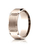 Benchmark-14K-Rose-Gold-8mm-Comfort-Fit-Satin-Finished-Grooves-Carved-Design-Wedding-Band-Ring--Size-4--CF6844914KR04