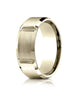 Benchmark-14K-Yellow-Gold-8mm-Comfort-Fit-Satin-Finished-Grooves-Carved-Design-Wedding-Band-Ring--Size-4--CF6844914KY04