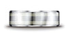 Benchmark-Cobaltchrome™--Silver-8-mm-Comfort-Fit-Satin-Finished-Parallel-Silver-Inlay-Design-Band--6.5--CF68461CC06.5