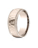Benchmark-14k-Rose-Gold-8mm-Comfort-Fit-Rope-Edge-Hammered-Finish-Design-Band--Size-4--CF6846714KR04