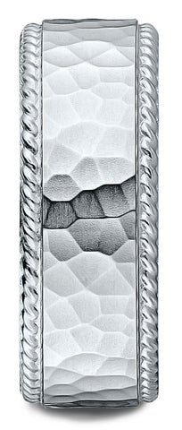 Benchmark-Palladium-8mm-Comfort-Fit-Rope-Edge-Hammered-Finish-Design-Band--Size-4.5--CF68467PD04.5