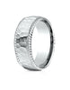 Benchmark-10k-White-Gold-8mm-Comfort-Fit-Rope-Edge-Hammered-Finish-Design-Band--Size-4--CF6846710KW04