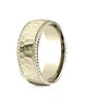 Benchmark-10k-Yellow-Gold-8mm-Comfort-Fit-Rope-Edge-Hammered-Finish-Design-Band--Size-4--CF6846710KY04