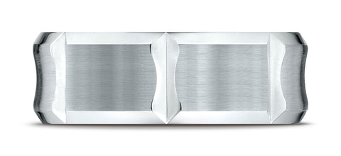 Benchmark-18K-White-Gold-8mm-Comfort-Fit-Beveleded-Edge-Concave-w/-Horizontal-Cuts-Band--Size-4.25--CF6847918KW04.25
