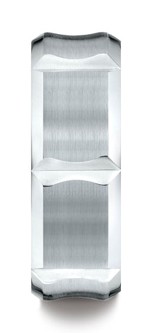 Benchmark-14K-White-Gold-8mm-Comfort-Fit-Beveleded-Edge-Concave-w/-Horizontal-Cuts-Band-Size4.5--CF6847914KW04.5