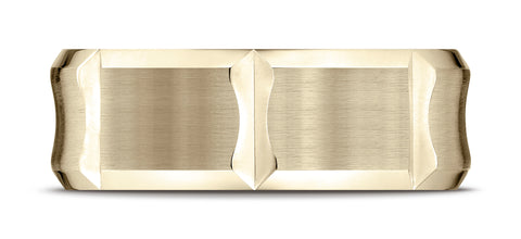 Benchmark-14K-Yellow-Gold-8mm-Comfort-Fit-Beveleded-Edge-Concave-w/-Horizontal-Cuts-Band--Size-4.25--CF6847914KY04.25