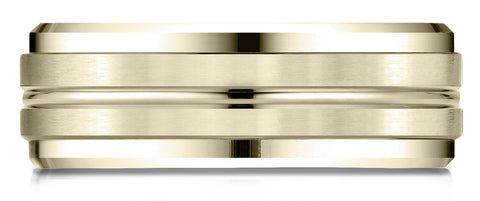 Benchmark-10k-Yellow-Gold-8mm-Comfort-Fit-Drop-Bevel-Satin-Center-Cut-Design-Band--Size-4.25--CF6848410KY04.25