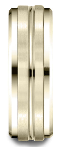 Benchmark-10k-Yellow-Gold-8mm-Comfort-Fit-Drop-Bevel-Satin-Center-Cut-Design-Band--Size-4.5--CF6848410KY04.5
