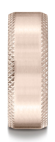 Benchmark-14K-Rose-Gold-8mm-Comfort-Fit-Satin-Finish-Cross-Hatched-Beveled-Edge-Band--Size-4.5--CF6848514KR04.5