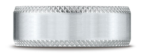 Benchmark-Palladium-8mm-Comfort-Fit-Satin-Finished-Cross-Hatched-Beveled-Edge-Carved-Design-Band--Size-4.25--CF68485PD04.25