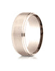Benchmark-14k-Rose-Gold-8mm-Comfort-Fit-Satin-Finished-Drop-Beveled-Edge-Carved-Design-Band--Size-4--CF6848614KR04