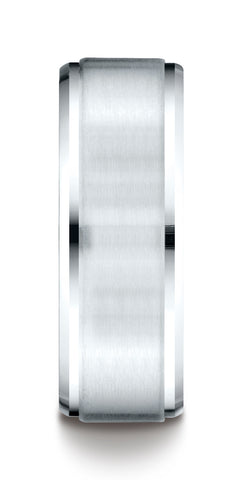 Benchmark-10k-White-Gold-8mm-Comfort-Fit-Satin-Finished-Drop-Beveled-Edge-Carved-Design-Band--Size-4.5--CF6848610KW04.5